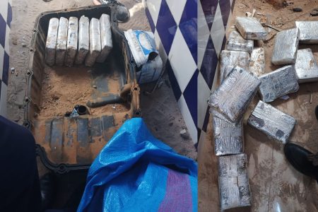 عملية أمنية مشتركة بين عناصر الأمن الوطني والجمارك بمعبر الكركارات الحدودي تسفر ، عن إجهاض محاولة للتهريب الدولي للمخدرات
